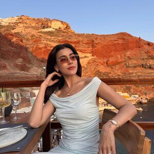 Dior CDIOR S4U B0L0 Sunglasses Gold Rectangle Frame, Pink Lenses